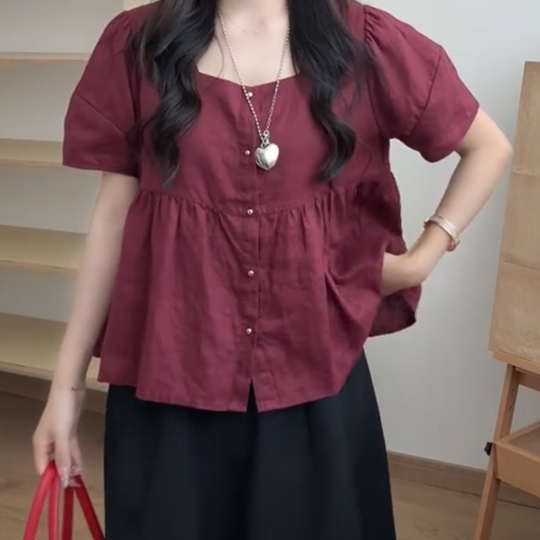 穿搭2025新款极简风优雅短袖衬衫