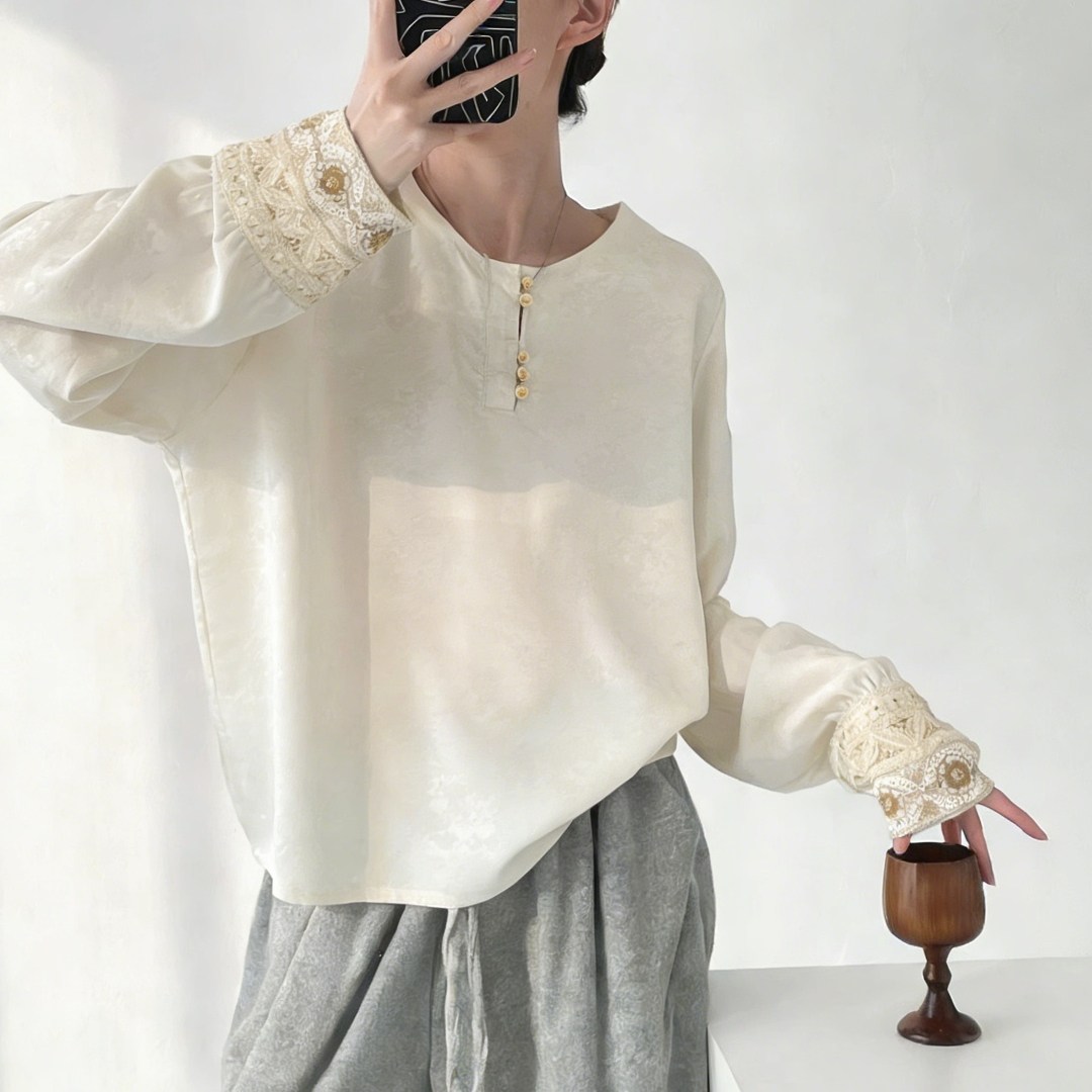 春季新款国风新中式提花刺绣小衫高级感复古微胖显瘦内搭打底衫女,女装/女士精品,大码内搭,淘宝优惠券,粉丝福利购,淘宝优惠卷