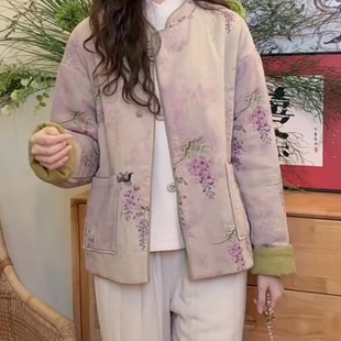 新中式 清冷感禅意chic高级感温柔宽松棉服外套女2025秋冬 国风女装