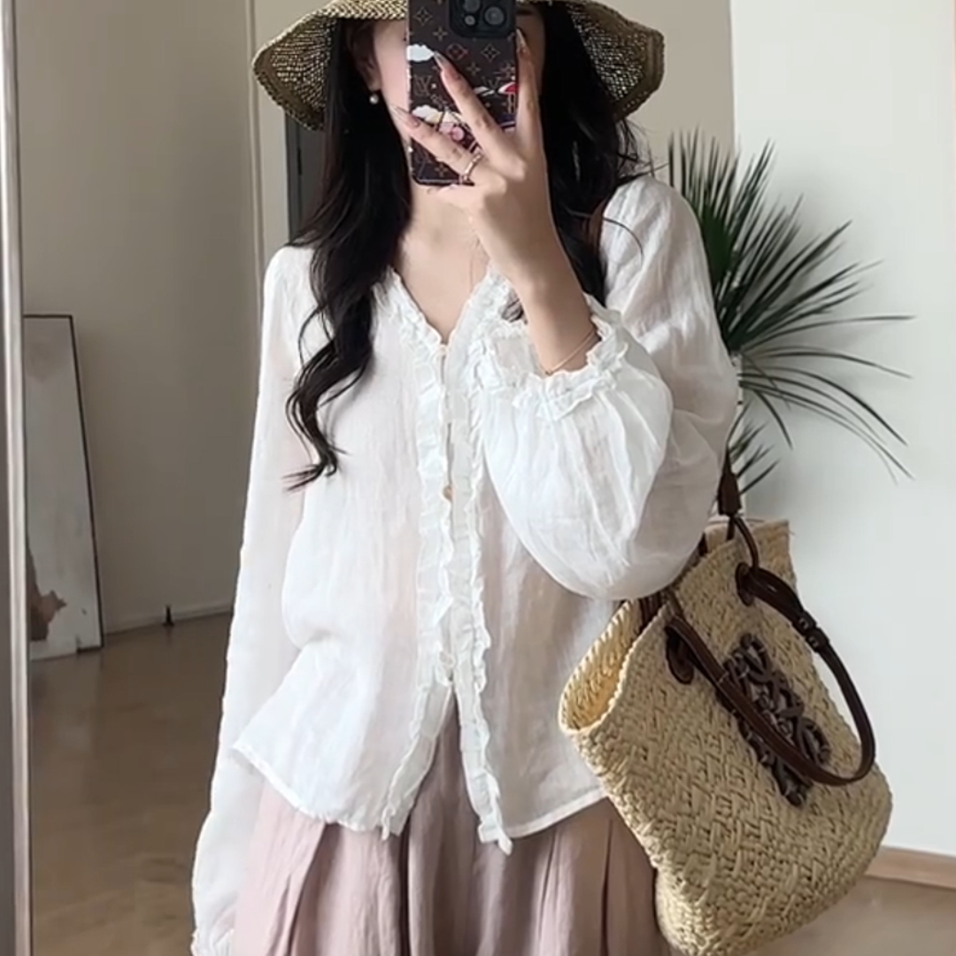 2025夏季新款高级感胖mm休闲上衣