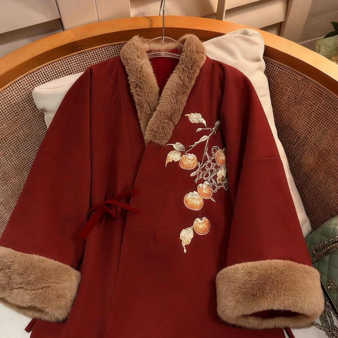 柿柿如意2025冬季新款洋气时髦休闲加绒加厚宽松棉袄大衣明制汉服,女装/女士精品,大码内搭,淘宝优惠券,粉丝福利购,淘宝优惠卷