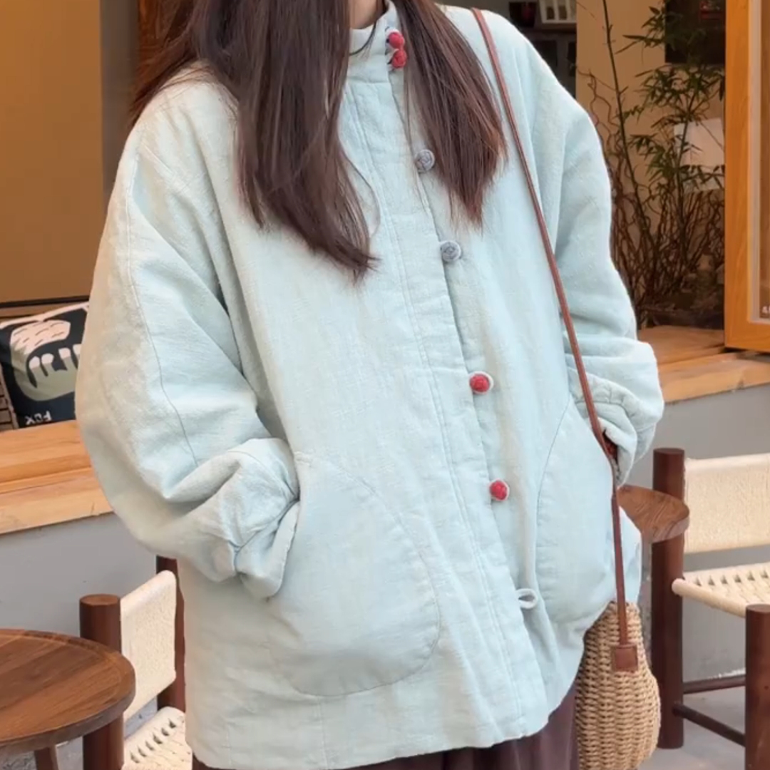 新中式国风女装超好看宽松棉袄女