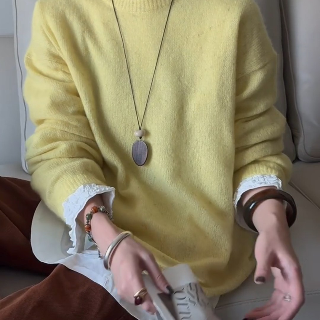 韩系时尚蕾丝花边套头针织衫秋季新款慵懒风宽松保暖软糯大码上衣,女装/女士精品,大码内搭,淘宝优惠券,粉丝福利购,淘宝优惠卷