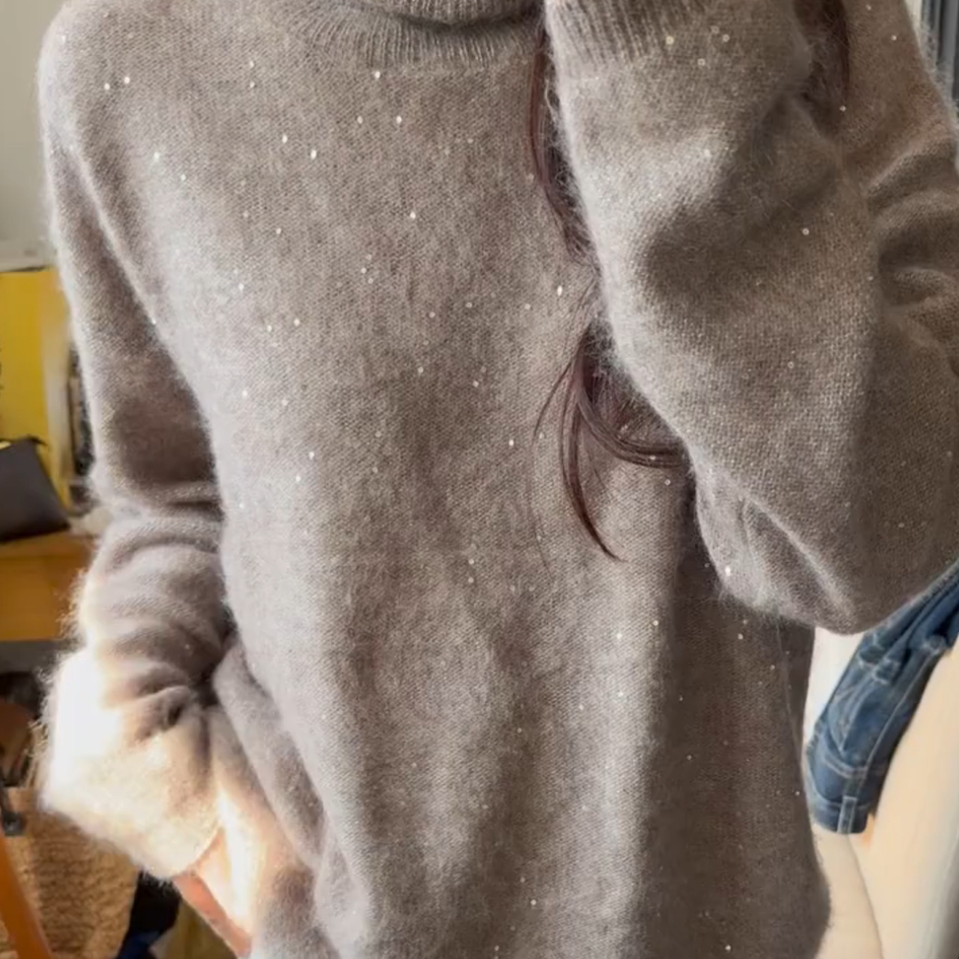 气质独特温柔软糯宽松上衣女秋冬