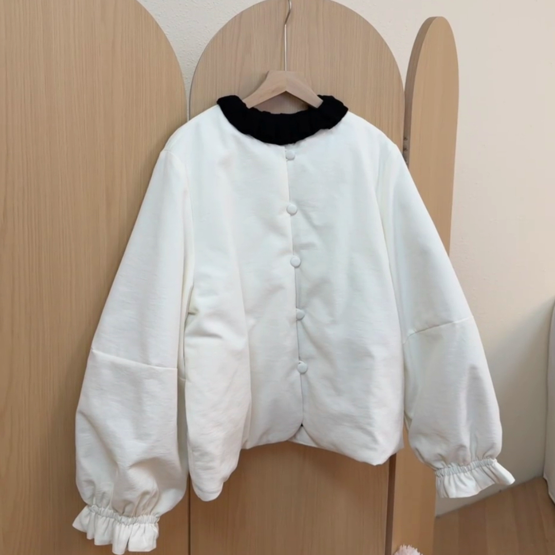 超好看洋气独特宽松棉服外套初冬