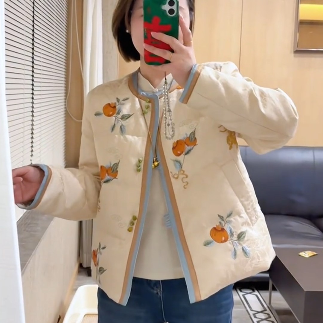 2025冬季新中式大码女装棉衣秋冬