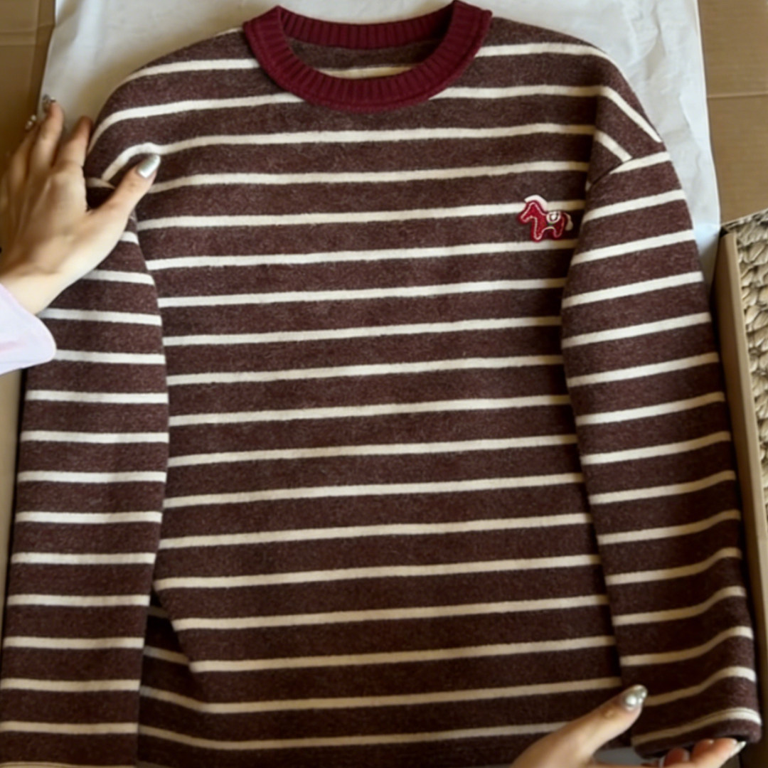 设计感宽松显瘦百搭针织打底衫冬