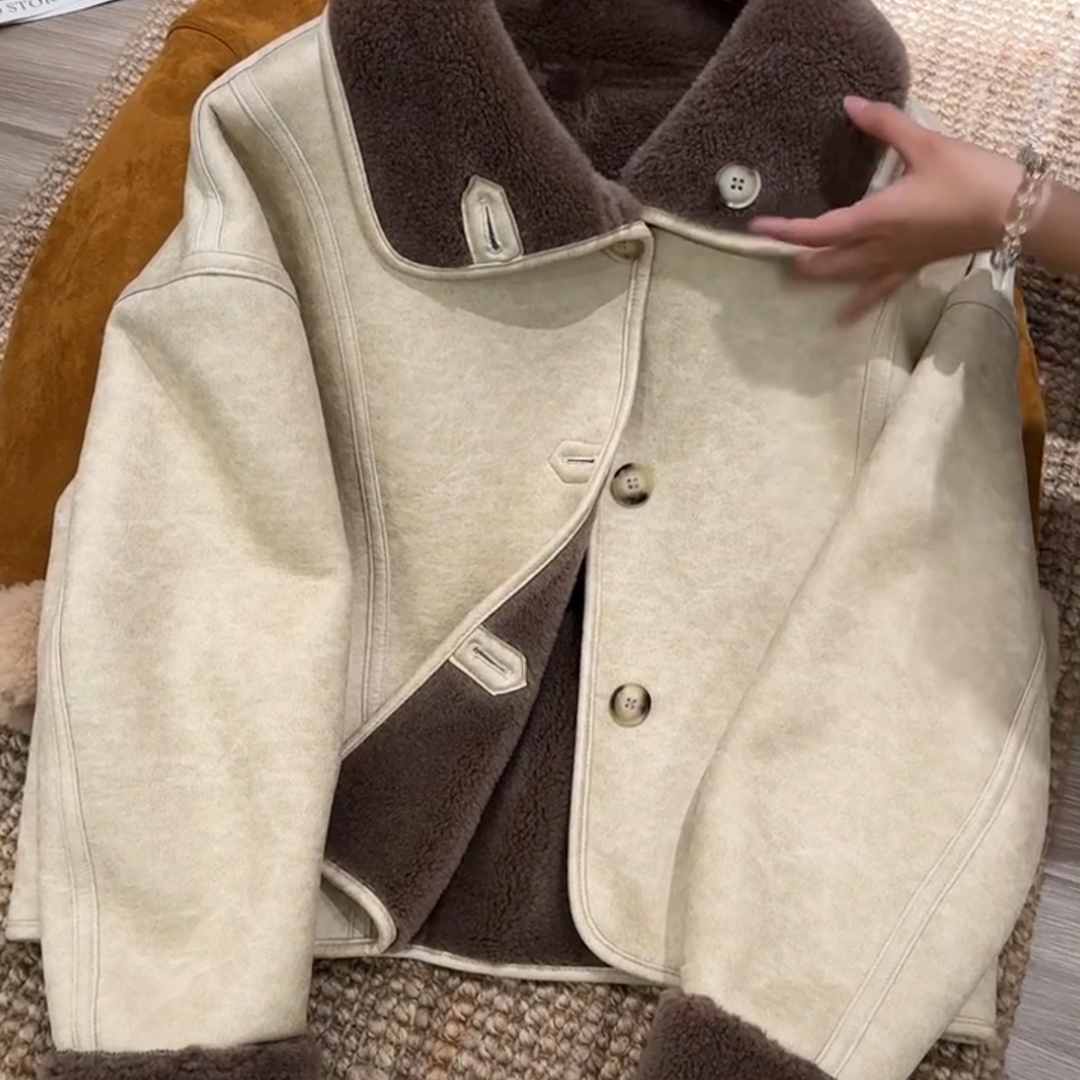 小个子气质轻奢复古夹克上衣冬季