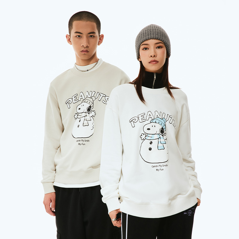 Fun潮牌圆领卫衣情侣款2025年秋季新款史努比联名休闲套头上衣