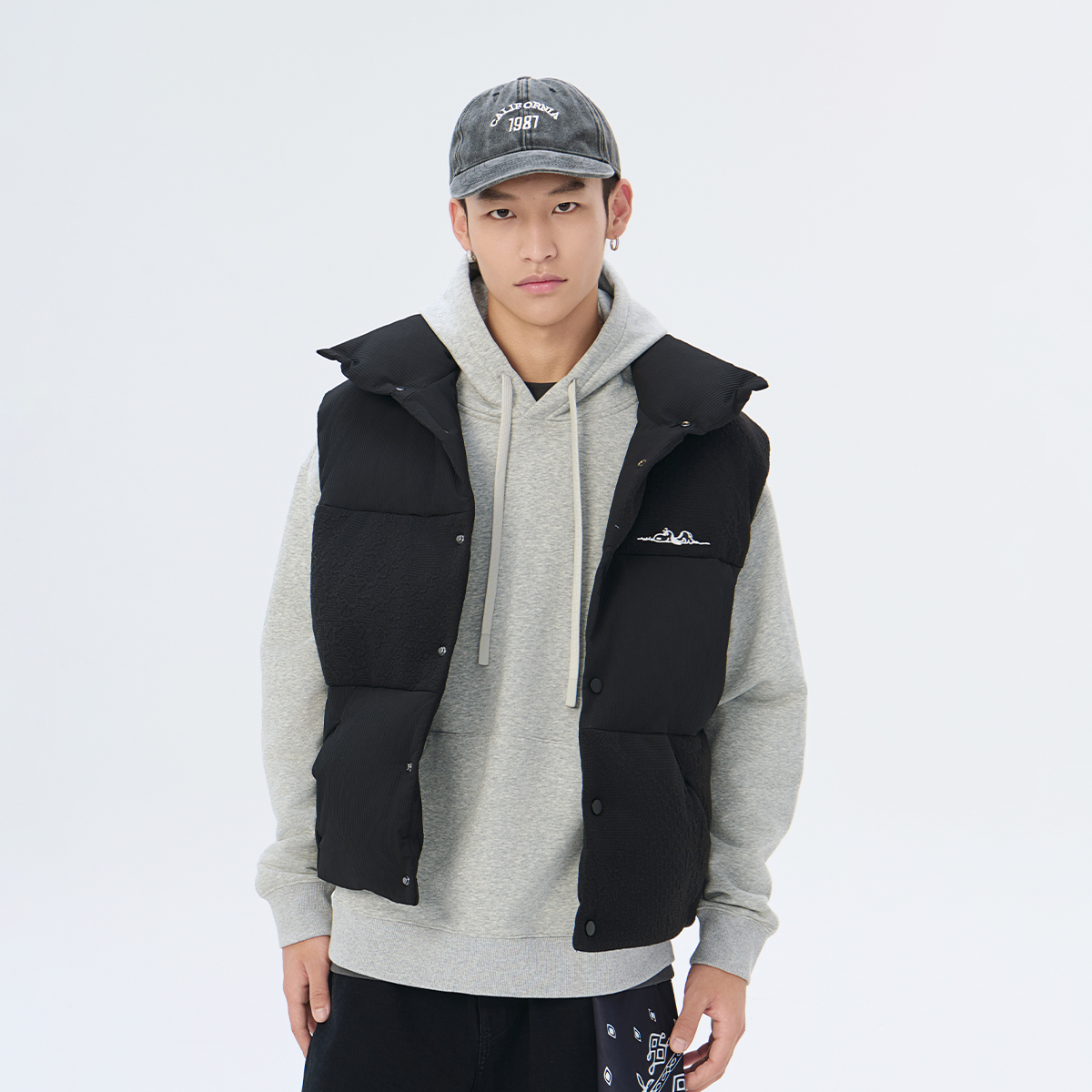 Fun潮牌羽绒马甲2025年冬季新款史努比联名百搭休闲宽松羽绒外套