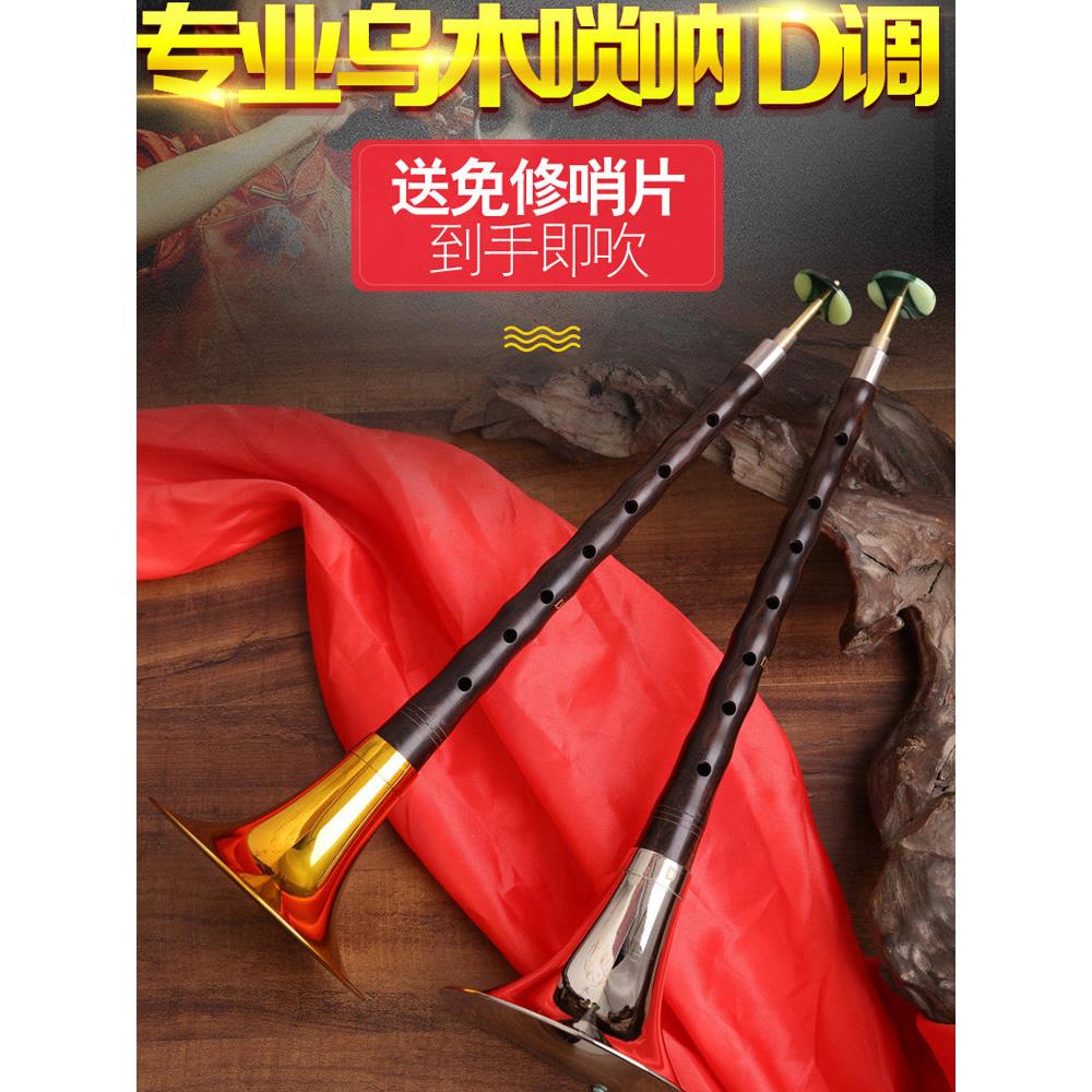 一套完整的唢呐乐器初学者,专业乌木民间老式入门级大小奏鸣曲D