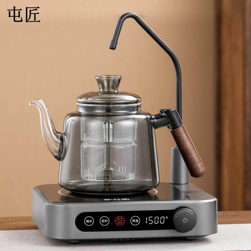 智能全自动抽水电陶炉大功率煮茶器套装蒸汽茶壶玻璃家用养生茶具