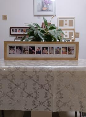 拍立得min彩虹相纸3寸照10张长条相框装饰画摆件桌面书框挂墙裱框