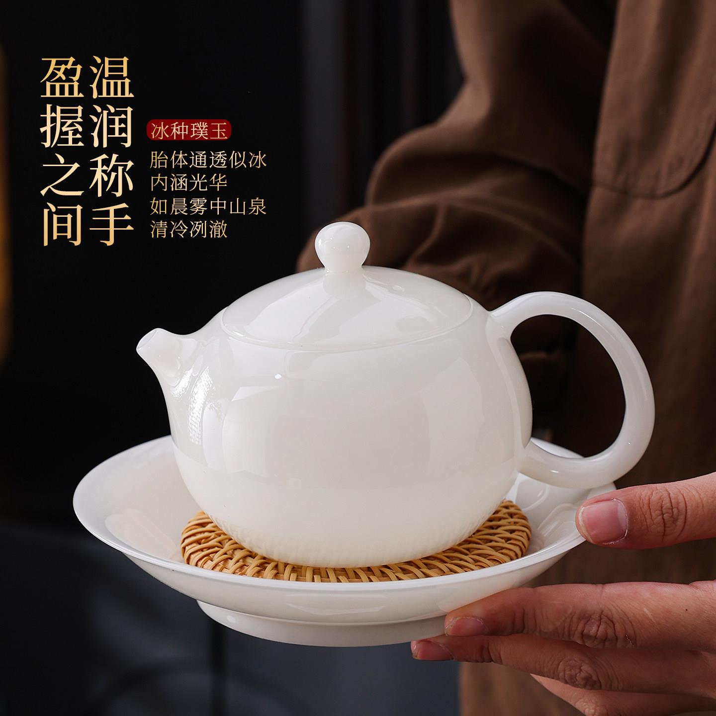 功夫家用泡茶壶2026新款大西施壶单壶陶瓷壶茶具专用壶高档白瓷壶
