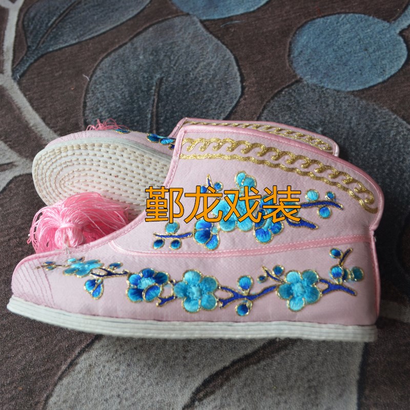 戏曲戏剧京剧千层底三义斋彩鞋彩靴绣花千层底彩快打鞋武旦靴