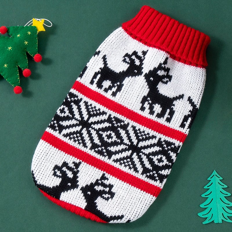 圣诞节宠物保暖毛衣适用布偶猫白猫及狗狗秋冬装 针织可爱冬衣