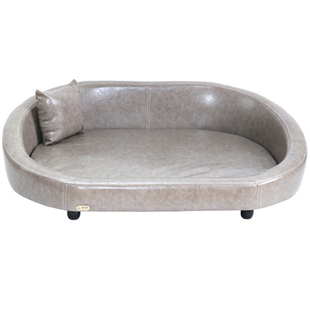 宠派宠物狗狗床全皮防水沙发木质狗窝可拆洗猫咪窝垫金毛中大型犬