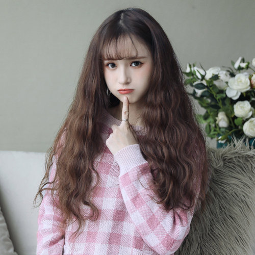 真发片假发女长卷发玉米烫uv型一片式60无痕接发自己接全真人头丝