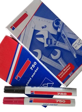 艾迪油漆笔edding750 2-4MM耐75酒精工业钢材耐高温记号笔补漆笔