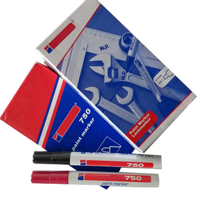 艾迪油漆笔edding750 2-4MM耐75酒精工业钢材耐高温记号笔补漆笔