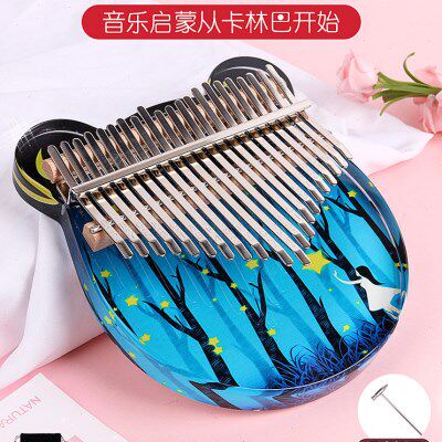 拇指琴水晶透明卡林巴21音初学者女学生17音手指姆钢琴乐器便携式