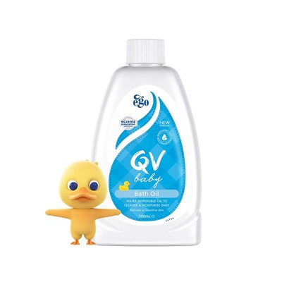 【老爸抽检】Ego QV新生儿泡澡油宝宝沐浴保湿滋润舒缓牛奶鸭500g