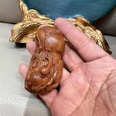 道家用品老料雷击枣木貔貅手把件摆件木雕把玩木质工艺品直播货源