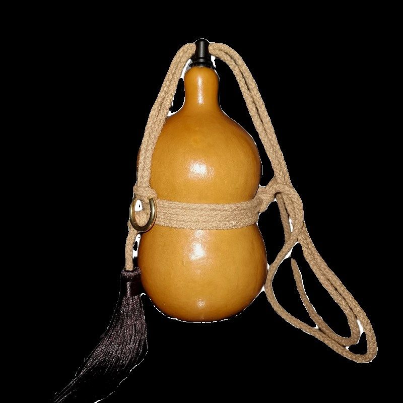 坐忘堂 酒葫芦天然装酒 传统原色开口 纯手工随身摆件汉服挂件