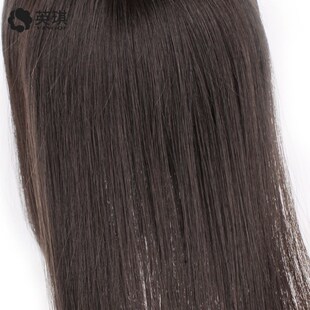 英琪假发女长发真发发片头顶补发片全蕾丝递针蓬松自然遮白发发片