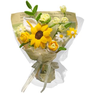 扭扭棒手工向日葵花束成品diy材料送同学朋友老师毕业教师节礼物