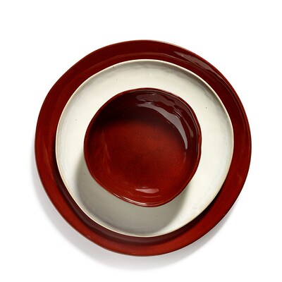 比利时Serax LA MERE复古餐具陶瓷家用米饭碗高脚深盘西餐盘圆盘