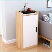 岩板茶水柜餐边柜储物家用单门厨茶吧柜下置纯净水桶柜台式 放置柜