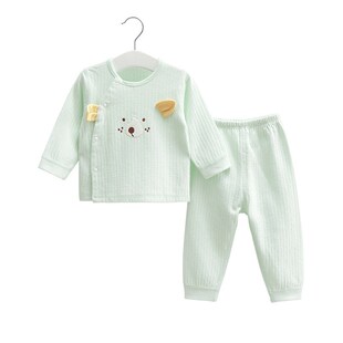 三个月婴儿春秋分体衣服宝宝夏装套装5新生秋装纯棉睡衣内搭打底4