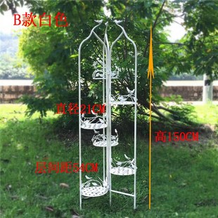 复古做旧铁艺绿萝花架客厅多层阳台多肉花盆架家用花店置物架落地