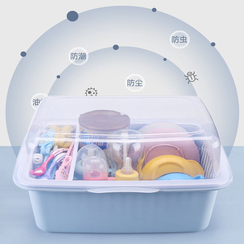 放婴儿奶瓶收纳箱防尘宝宝沥水架餐具辅食收纳盒大号带盖婴儿用品,婴童用品,奶瓶储存盒/奶瓶盒,淘宝优惠券,粉丝福利购,淘宝优惠卷