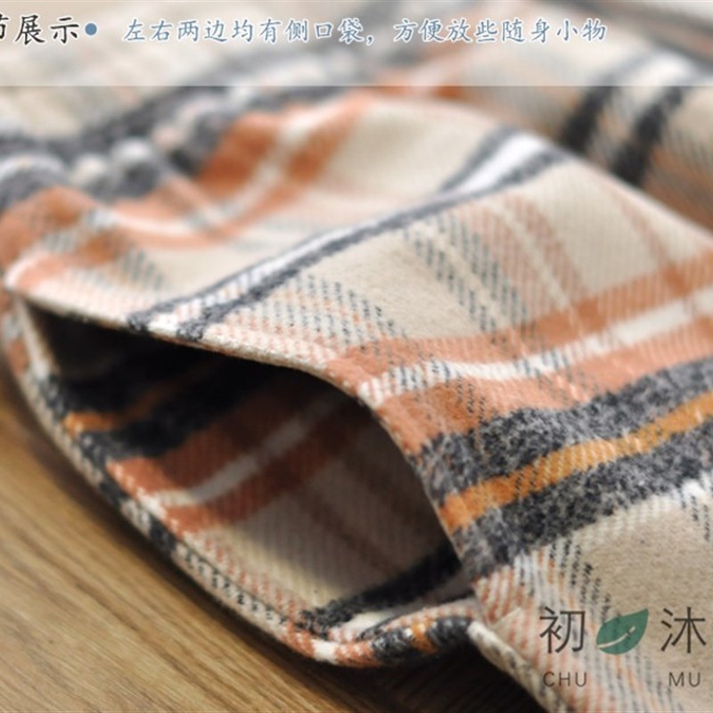 秋冬男款加厚双层绒布纯棉法兰绒磨毛收口束脚家居裤睡裤 包邮