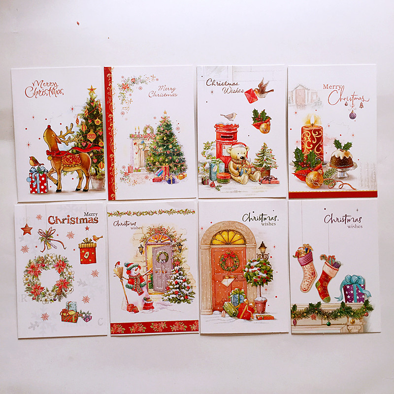 创意高档立体圣诞节贺卡韩国创意祝福节日感谢商务生日卡片带信封