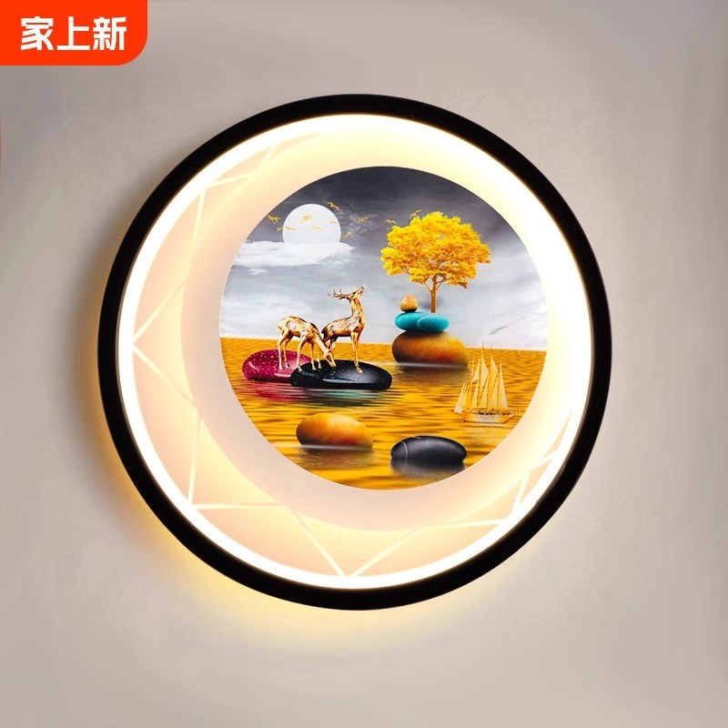 2025新款壁灯卧室床头灯客厅背景墙壁画灯楼梯轻奢创意装饰房间灯图片