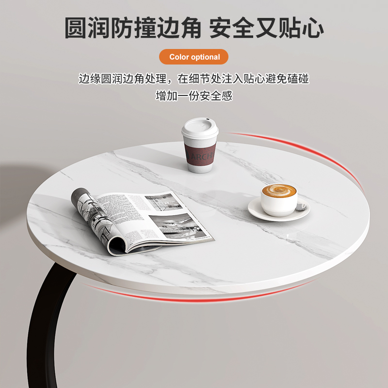 网红小圆桌子沙发边几可移动边柜迷你茶几现代简约牀头柜推车边桌
