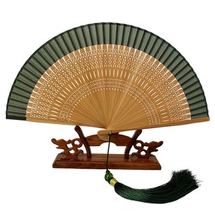 便携古风 迷你巴掌扇纯色5寸女士古风真丝布扇小扇子竹折扇子夏季