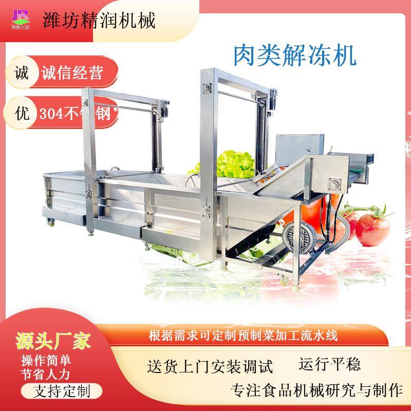 冻盘肉制品水浴式全自动解冻机鸡爪鸭翅清洗解冻设备冻肉解冻池