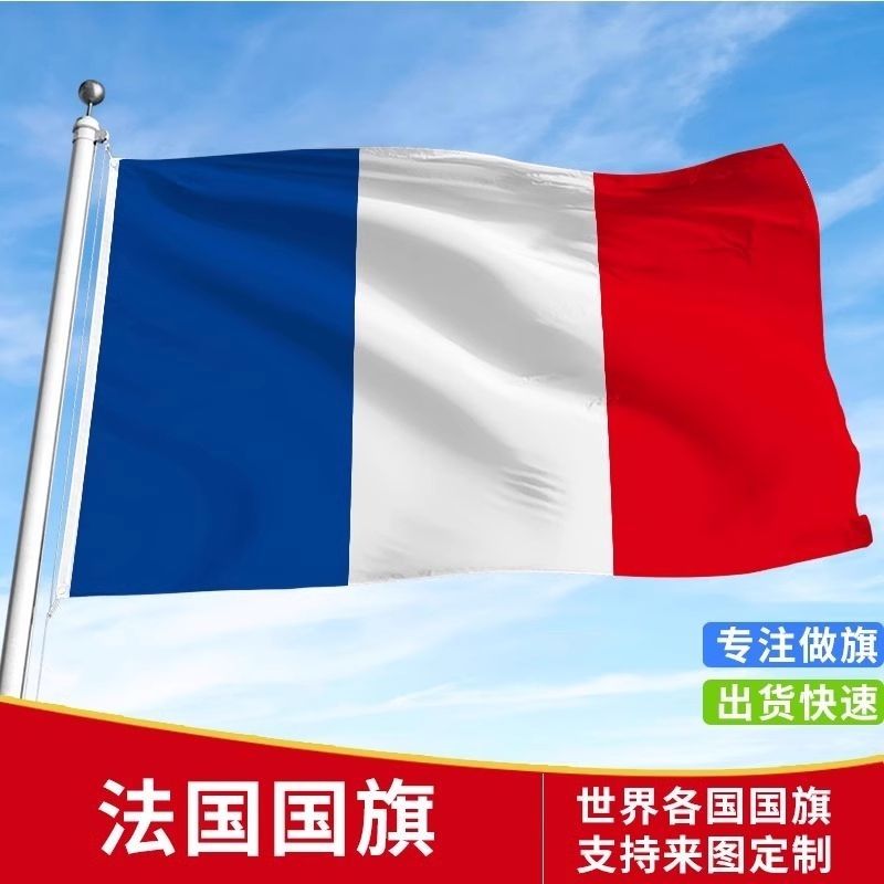 法国国旗各国国旗2345678号外国旗户外小旗帜定制厂旗司旗班旗