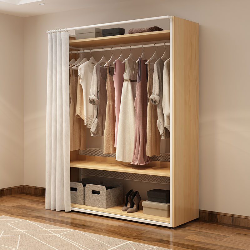 金属衣柜家用卧室大衣橱衣帽间架子组装简易收纳布衣柜开放式衣架