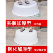 熟胶塑料大盆加厚超大浴盆耐用养殖特大号塑料盆加深泡澡盆子黑色