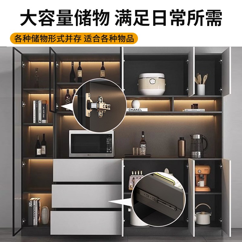 实木餐边柜一体靠墙现代简约客厅置物柜餐厅茶水柜酒柜收纳储物柜
