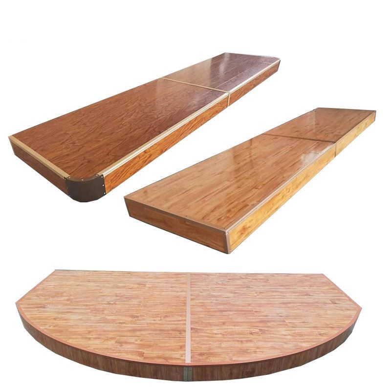 教学地台演讲台幼儿园舞台会议室学校教室弧形实木室内木地板站台