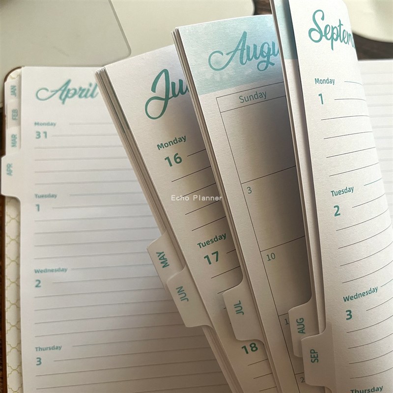 2lnner 日程本英文月计划周计划PU皮面笔记本绑带记事本