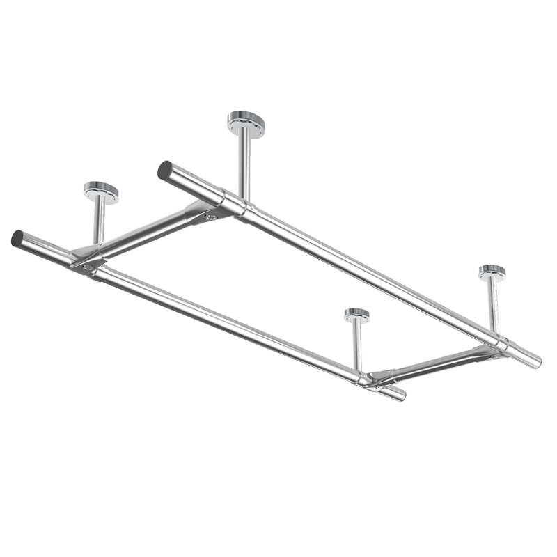 晾衣杆阳台顶装固定式晒衣杆凉衣扞晾衣架嗮衣架挂衣杆锈钢