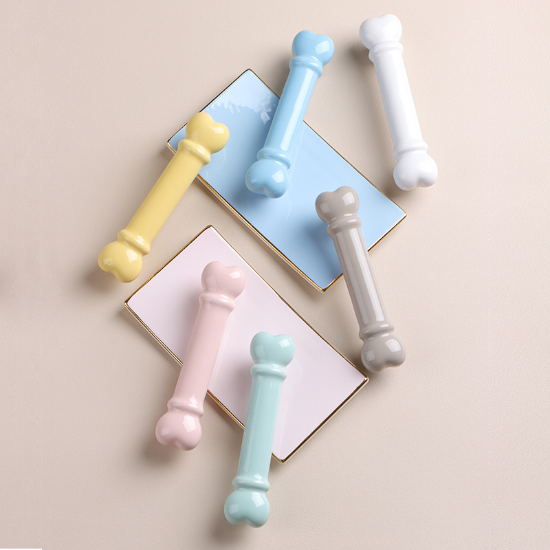 可爱魔法棒拉手定制高档家具儿童房衣橱柜门抽屉彩色陶瓷卡通把手