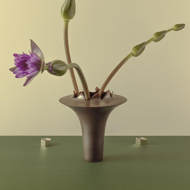 另LIVEIN陶瓷花器侘寂风花器茶艺茶道中式插花摆件精致迷你复古